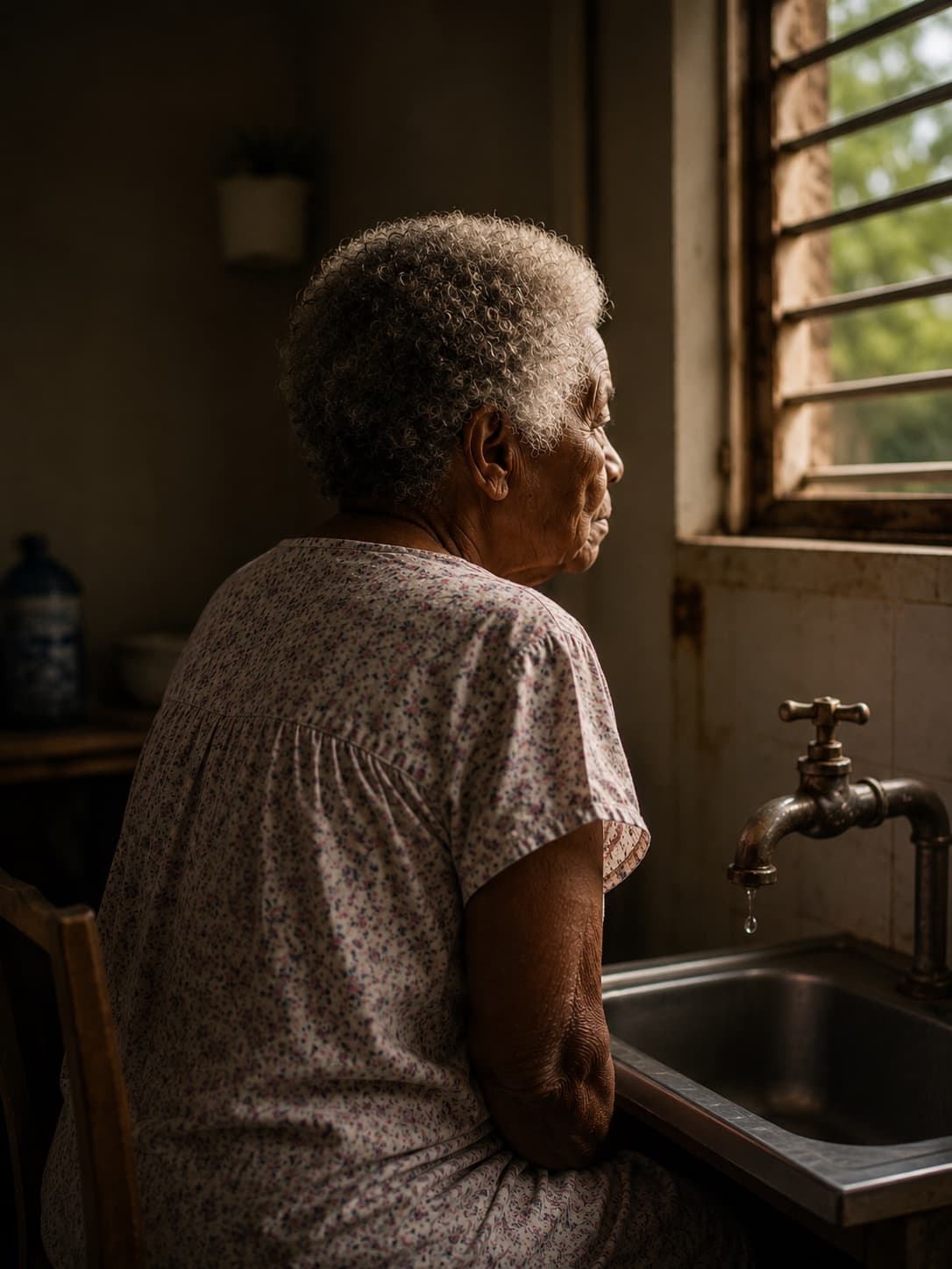 Couverture : À 92 ans, elle vit encore au rythme des coupures d’eau