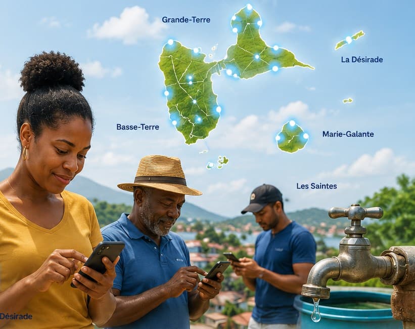 Carte informative de la Guadeloupe
